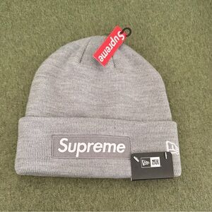 Supreme Light Gray Knit Hat